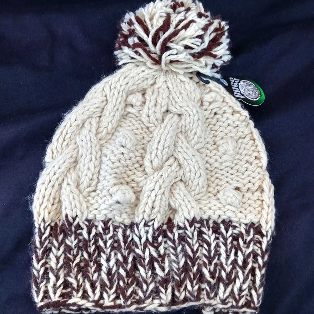 Pugs Knit Beanie w/ Pom Pom (Unisex)